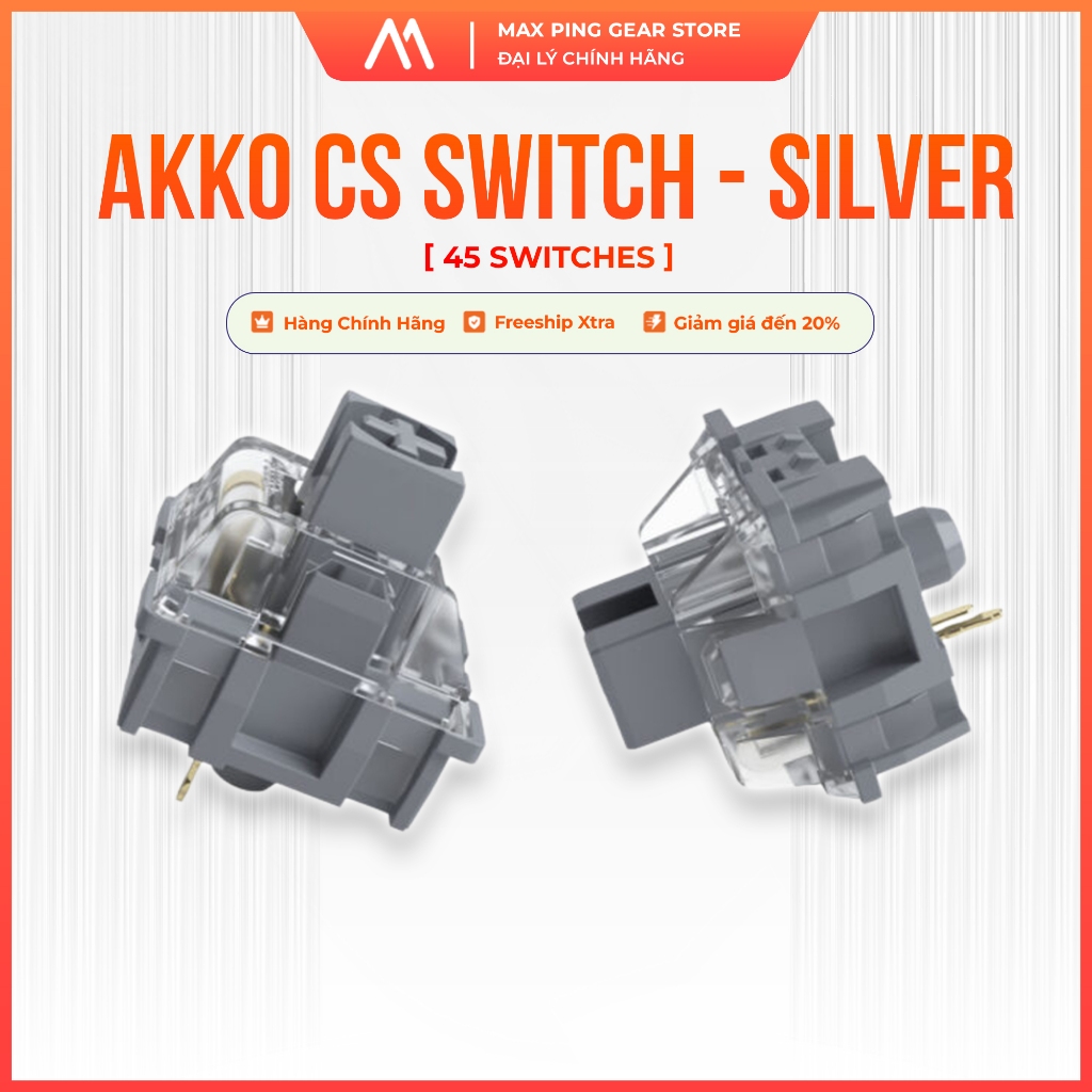 [HỎA TỐC] Công tắc bàn phím AKKO CS Switch – Silver (45 switch) - Maxpinggear