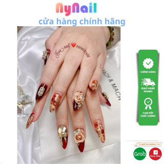 Hoa Bột Nail “ sét 10 bông Hoa Mẫu đơn”