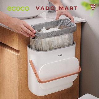 Thùng rác ecoco 10l chính hãng dán tường hay móc cánh tủ nhà bếp nhà vệ sinh
