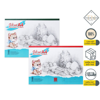 Vở vẽ a4 hồng hà định lượng 100gms, độ trắng cao 4901