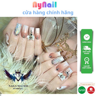 Hoa Bột  nail” sét 10 bông Hoa Nơ đá”