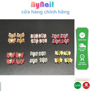 Hoa Bột  nail” sét 10 bông Hoa Nơ đá”