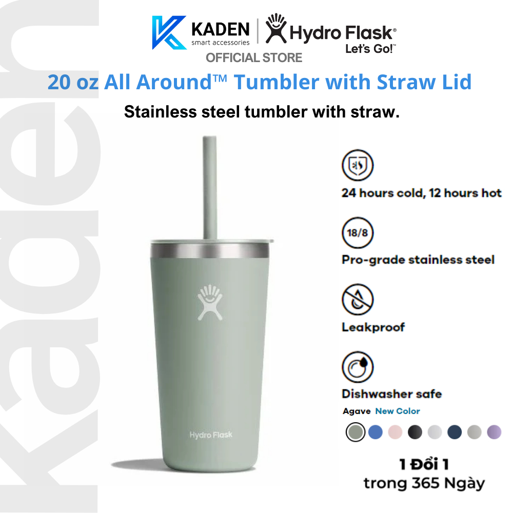 Bình Giữ Nhiệt Hydro Flask 20oz (591ml) All Around Tumbler with Straw Lid Season 2024 - T20PS - Hàng