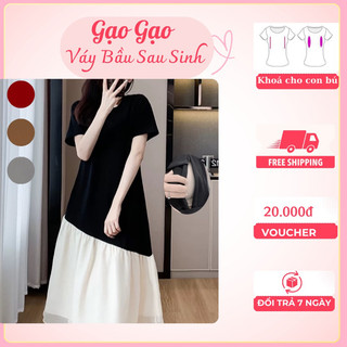 Đầm Bigsize Đầm Bầu Đầm Cho Con Bú Đuôi Cá Nhiều Màu- Váy Suông, Đầm Suông Sau Sinh Cho Con Ti TK07