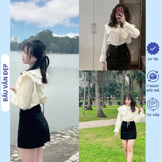 ÁO SƠ MI DÀI TAY CỔ BÈO CÁCH ĐIỆU CHẤT ĐŨI MỀM MÁT V912 - ÁO CÔNG SỞ HÀNG THIẾT KẾ CHẤT MỀM ĐẸP HOTTREND