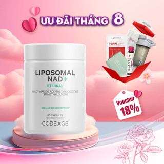 Viên uống codeage nad+ giúp trẻ hóa đẹp da, tăng cường sức khỏe và tuổi thọ codeage liposomal nad+