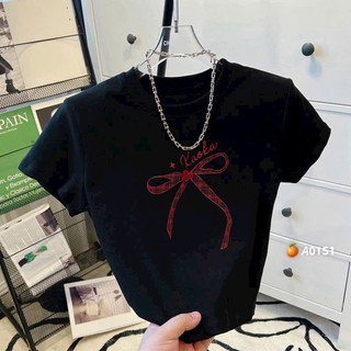 ÁO CROPTOP IN NƠ ĐỎ KAROLA ĐÁNG YÊU