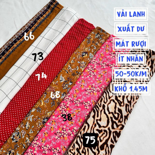 Vải Lanh hoa Hàn( Tôn) cotton nhiều Màu đẹp , Mềm mại mát lạnh