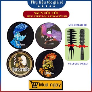 Sáp vuốt tóc nam bluman, vcl, baber sáp vuốt tóc mềm gel clay wax nam nữ 100g