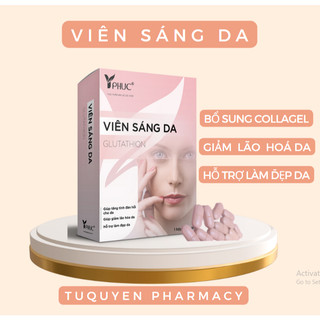 Viên sáng da Glutathion Y Phúc- Viên uống bổ sung collagen và các vitamin giúp giảm nguy cơ lão hoá - Chai 30 viên