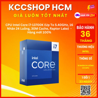 Cpu intel core i7 13700k box, i7 13700k tray, i7 13700 tray, i7 13700f tray - bảo hành 36 tháng