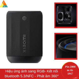 Loa bluetooth mini xiaomi asm01a / loa không dây ngoài trời rgb light ip67 chống nước mi home app