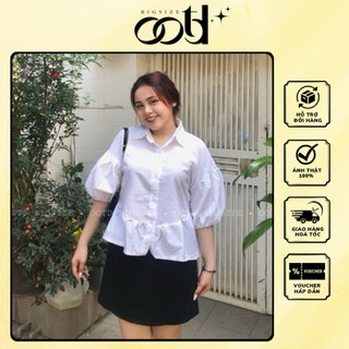Áo sơ mi babydoll tay phồng [OOTD BIGSIZE 60-90KG]