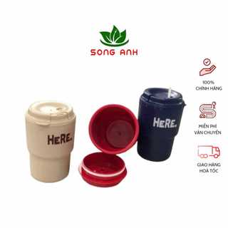 Cốc uống nước cá nhân nắp xoay 3 nấc nội địa Nhật Bản