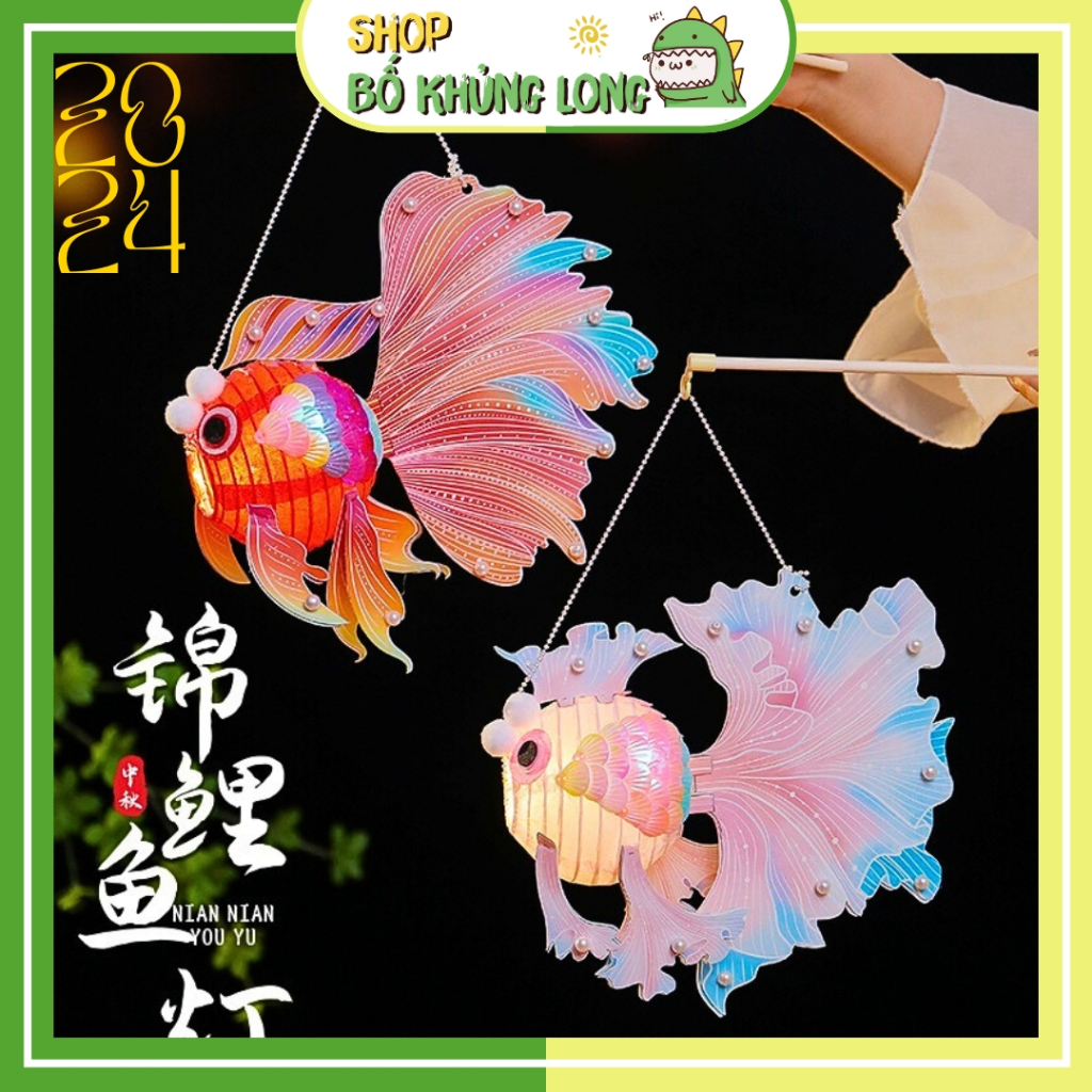 Lồng Đèn Trung Thu 2024 Lồng Đèn Cá Chép Đèn Lồng Cá Chép Lồng Đèn Giấy Lồng Đèn Hình Con Cá - BỐ KH