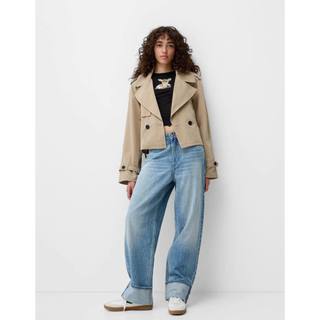Áo trench coat B/S/K dáng ngắn