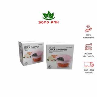 Lock&Lock dụng cụ băm tỏi ớt, rau củ quả Quick Chopper 400ml (size S) CKS308, CKS302 cực kì tiện lợi