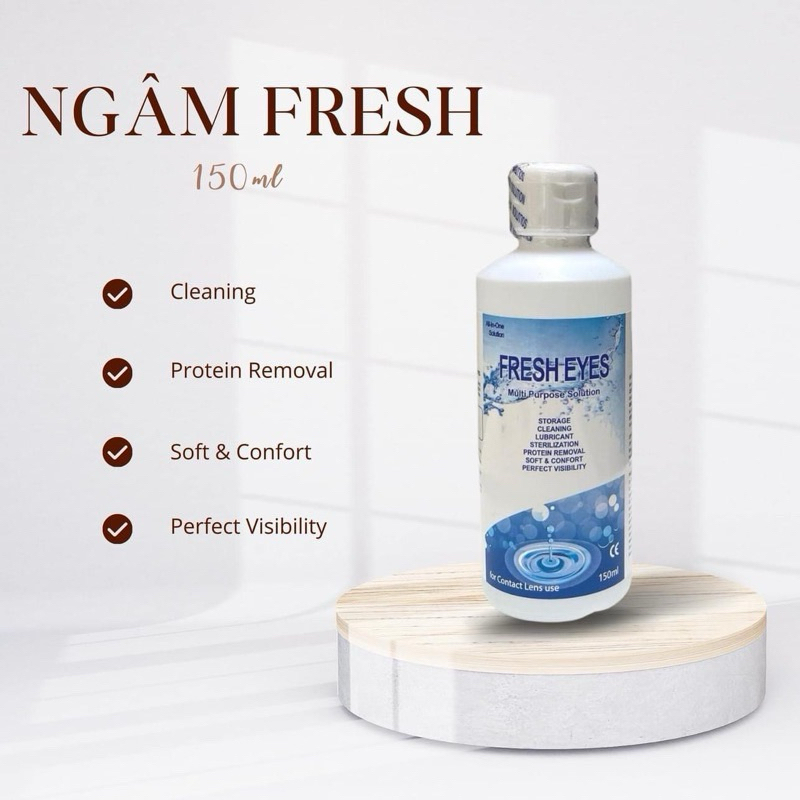 Nước Ngâm Kính Áp Tròng Fresh Eyes (150ml) - Hàn Quốc Seoulens - Kính áp tròng