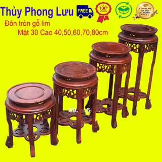 Đôn tròn giá rẻ phượng chiện 2 tầng kê đồ gỗ lim cao 40,50,60,70,80cm