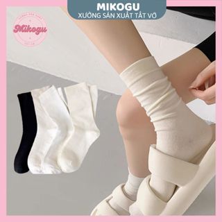 Tất vớ nam nữ - Tất nữ cổ cao chất cotton phong cách Hàn Quốc vintage Mẫu T08