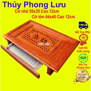 Khay trà tần thủy hoàng bàn trà phòng khách gỗ hương cao 12cm