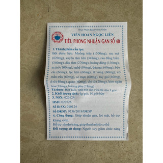 Tiêu Phong Nhuận Gan số 40