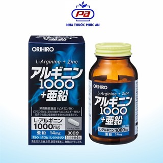 Viên uống tăng cường sinh lý nam giới L-Arginine 1000mg và Zinc Orihiro Nhật Bản 120 viên