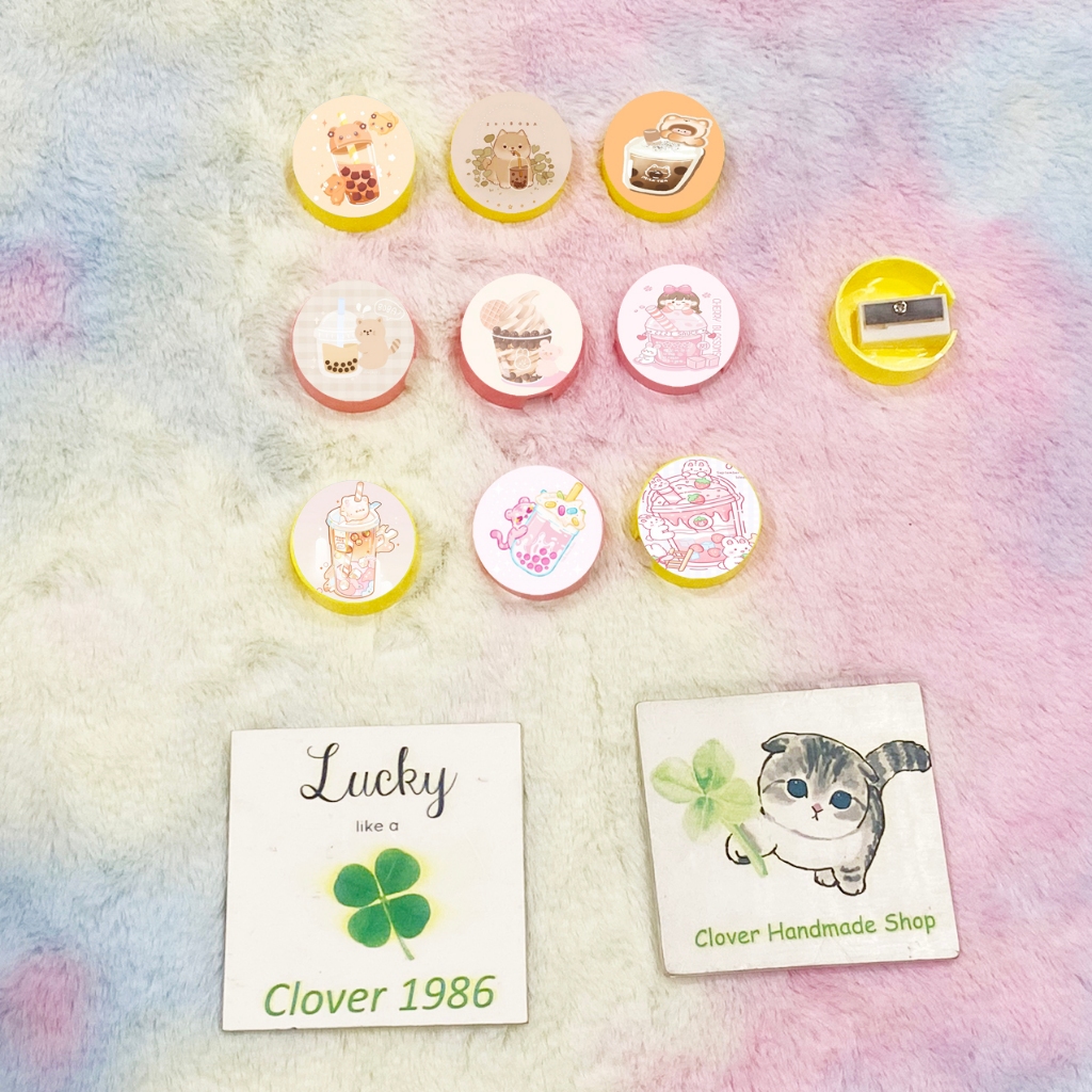 Gọt bút chì trà sữa GBTI18 chuốt viết chì boba tea cute dễ thương