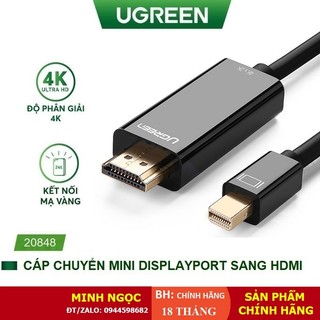Dây cáp chuyển đổi Mini DisplayPort sang HDMI 4K@2K Cao cấp chính hãng Ugreen - Bảo hành 18 tháng