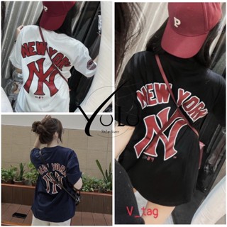 Áo phông in NY chữ đỏ chất cotton cao cấp Yolo1 form rộng phong cách trẻ trung