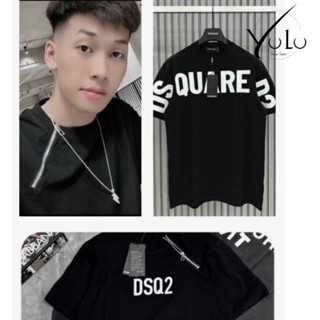 Áo phông DSQ mix khóa kéo form rộng siêu ngầu chất cotton dày mịn boy phố