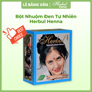 Bột Nhuộm Tóc Màu Naturally black - Đen Tự Nhiên Thảo Dược Phủ Bạc Herbul Henna Xuất Sứ Ấn Độ Lê Bằng Vân