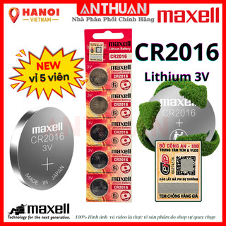 Pin CR2016 Maxell 3V Pin nút áo chất lượng cao cho smartkey, cmos, máy tính, remote.....