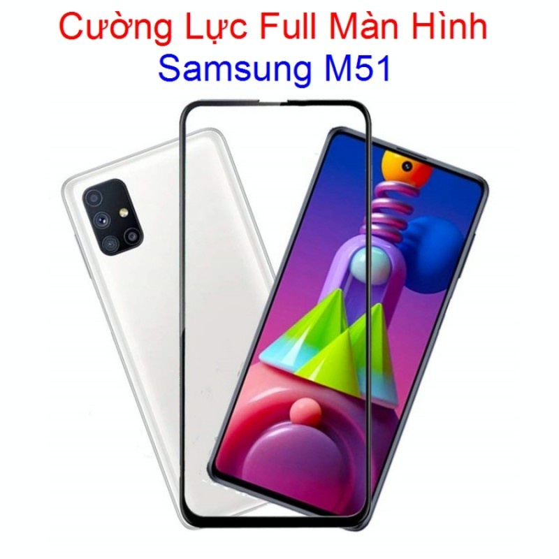 Kính Cường Lực Full Màn Hình Samsung M51 chính hãng OG Tím (F21)