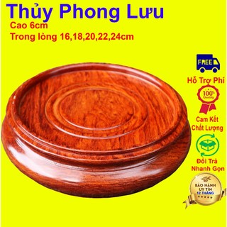 Kỷ tròn nguyên khối đôn tròn không chân đế kê bát hương cao 6cm