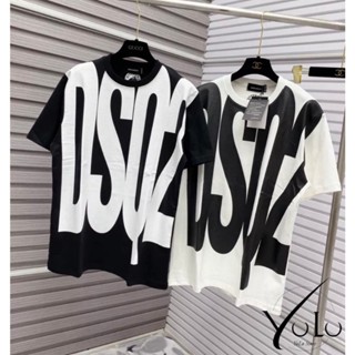 Áo thun DSQ IN chữ to boy phố chất cotton 2 chiều hồ mượt dày dặn đl 270gsm form rộng tay lỡ nam nữ