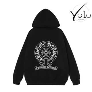 Áo Hoodie Chrome Hearts raglan nỉ bông 2 lớp dày dặn, ấm áp form rộng unisex trendy boy phố