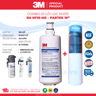 Lõi lọc 3m hf10-ms thay cho máy lọc nước 3m brew110-ms brew110ms hf10ms - hàng chính hãng 3m, nhập khẩu mỹ