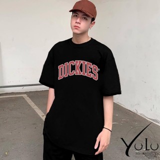 Áo thun Dickies in Logo Đỏ cực nét form rộng unisex chất cotton 2 chiều dày dặn thấm hút tốt