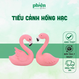 Tiểu Cảnh Hồng Hạc trang trí sen đá, terrarium, Phụ kiện Tiểu cảnh mini