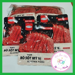 Bán sỉ snack bò sốt mỹ vị Aluowa bịch 20 gói 55g thơm cay cực ngon cực đã, đồ ăn vặt cổng trường hot nhất