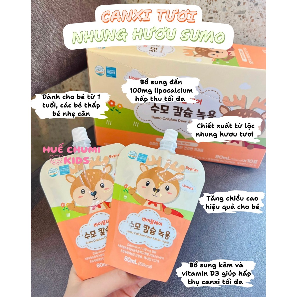 Gạc Hươu Non Canxi tươi SUMO Giúp Bé Ăn Ngon Và Tăng Cường Chiều Cao Cho Bé - Huế Chumi Kids