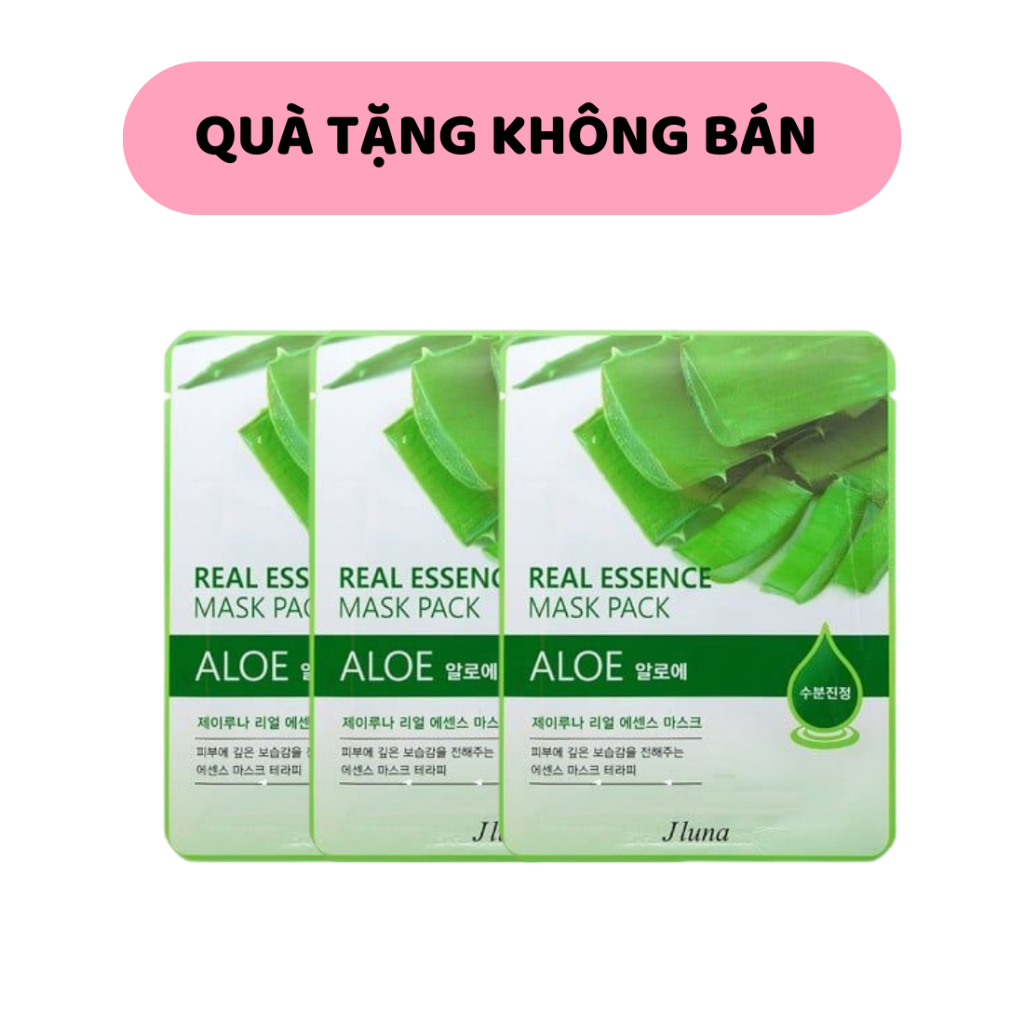 QUÀ TẶNG THEO CHƯƠNG TRÌNH - Combo 3 Mặt Nạ Dưỡng Da Jluna Real Essence Mask -Aloe