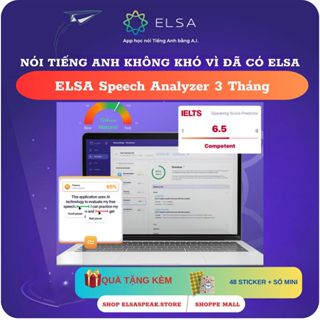 ELSA Speech Analyzer thời hạn 3 Tháng - Công cụ luyện nói tiếng Anh toàn diện