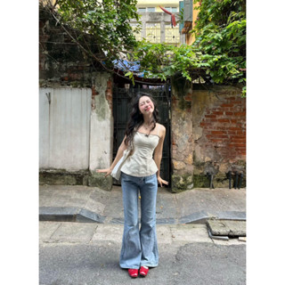 Áo dây/ cúp ngực kiểu nữ Hani Top phối ren cùng nơ triết eo tôn dáng | AISYTUM