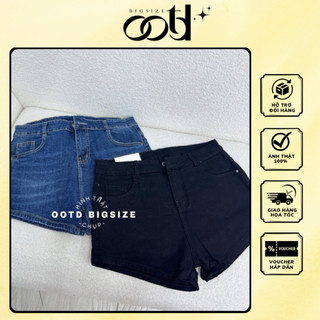 Quần short jean nữ bigsize co giãn cơ bản
