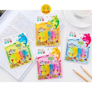 VỈ 4 ĐỆM CẦM BÚT HÌNH Cá Kê Tay