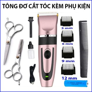 Tông Đơ Cắt Tóc kèm phụ kiện đầu sạc USB   Hàng Chính Hãng Cao Cấp( Bảo Hành 12 Tháng)