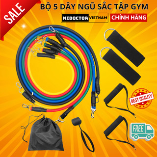 Dây Kháng Lực Ngũ Sắc Tập Gym - Thể Hình Đa Năng Tại Nhà Chất Liệu Cao Su - Chính Hãng miDoctor