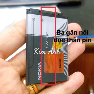 Pin điện thoại Nokia 4C /5C loại sọc, 3 gân  Zin Máy, IC chống phù